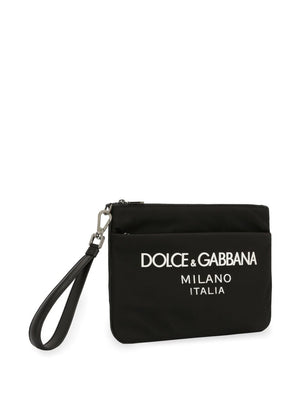 DOLCE & GABBANA 24SS Black Men's Clutch/Pouch Bag