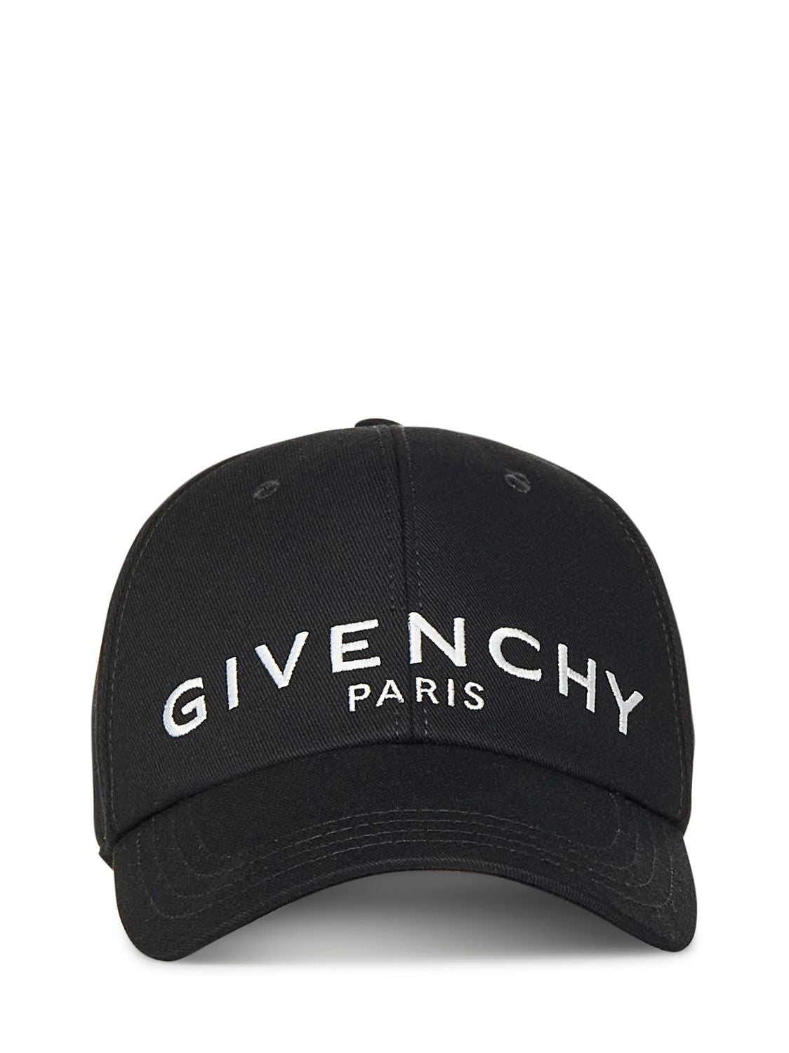 GIVENCHY Black Curved Logo Cap for Men