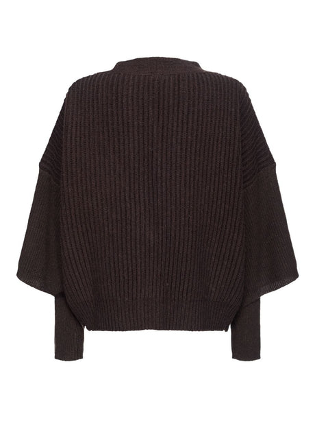 PINKO Chunky Ribbed Wool-Cashmere Sweater