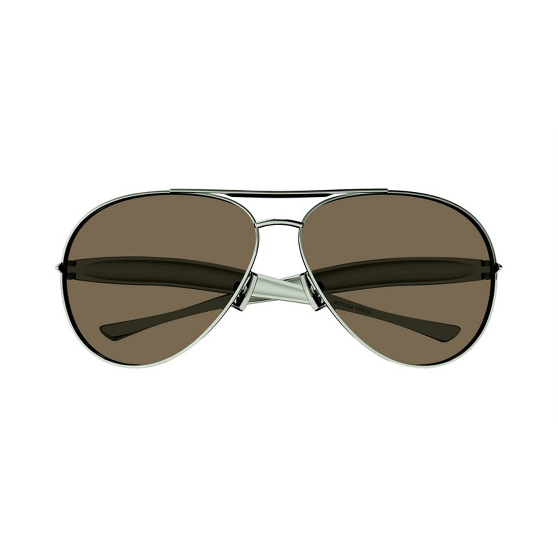 BOTTEGA VENETA Stylish Unisex Metal Sunglasses - Green Frame with Brown Lens