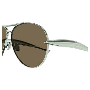 BOTTEGA VENETA Stylish Unisex Metal Sunglasses - Green Frame with Brown Lens