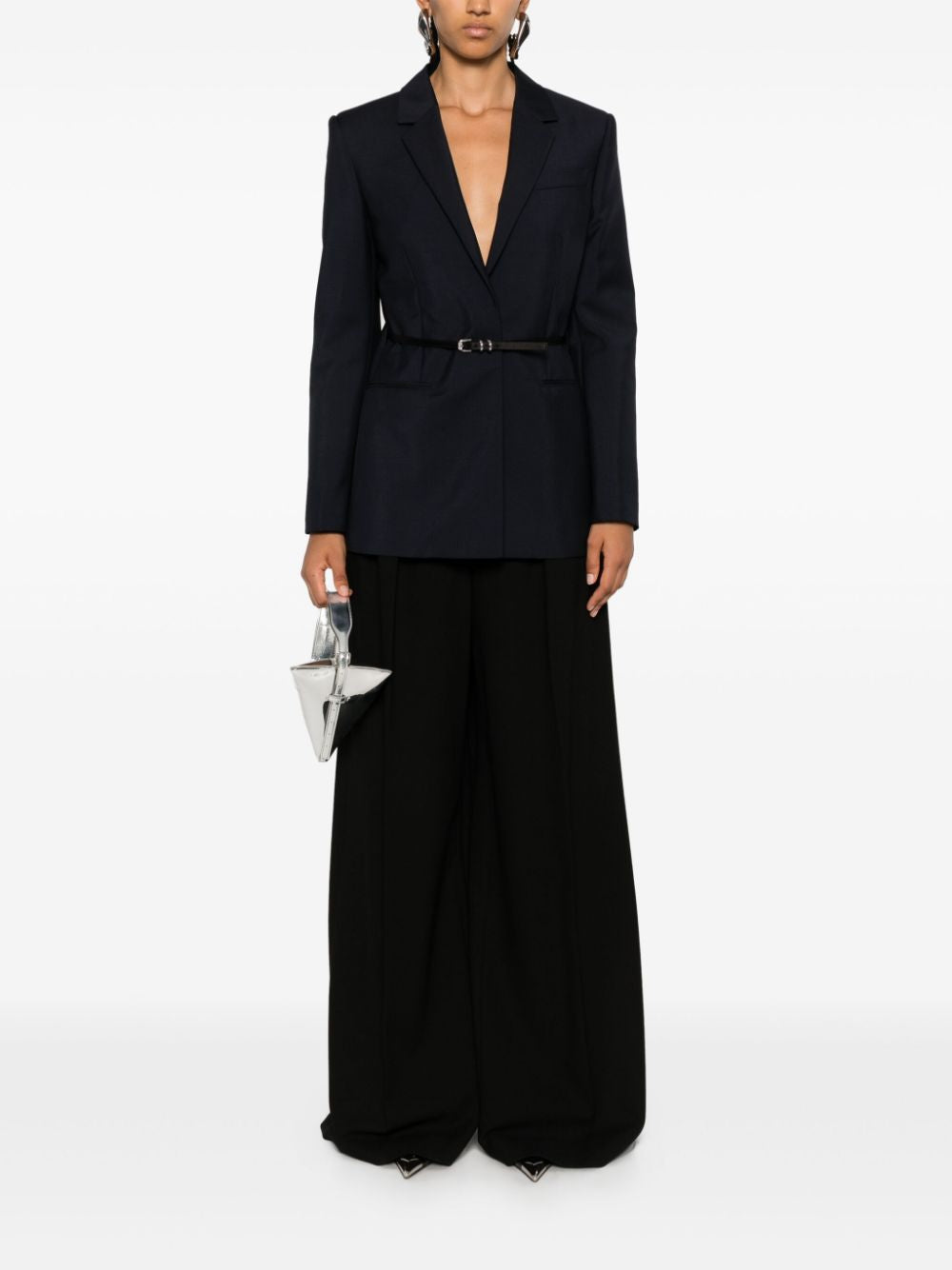 GIVENCHY Chic Voile Blazer with Belt