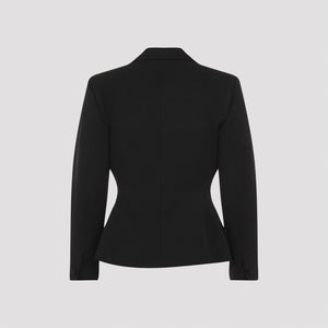 GIVENCHY Elegant Structured Black Wool Jacket