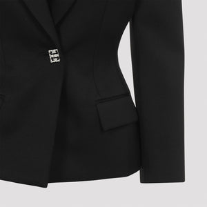 GIVENCHY Elegant Structured Black Wool Jacket