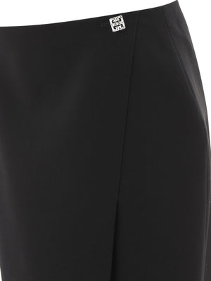 GIVENCHY Elegant Wool Pencil Skirt with Signature Detail