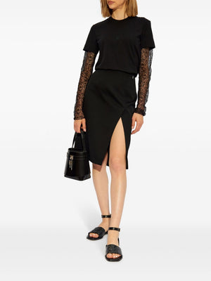 GIVENCHY Women's Metallic Logo Black Skirt - FW24 Collection