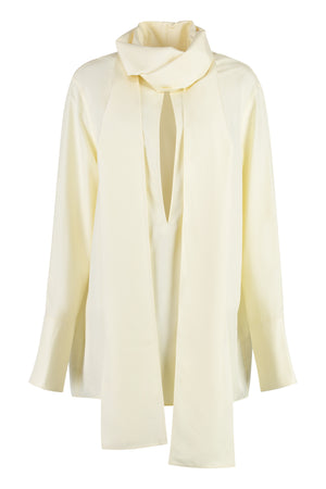 GIVENCHY Beige Silk Lavalier Collar Shirt for Women - FW23