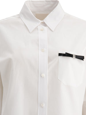 GIVENCHY Chic White Cotton Mini Shirt