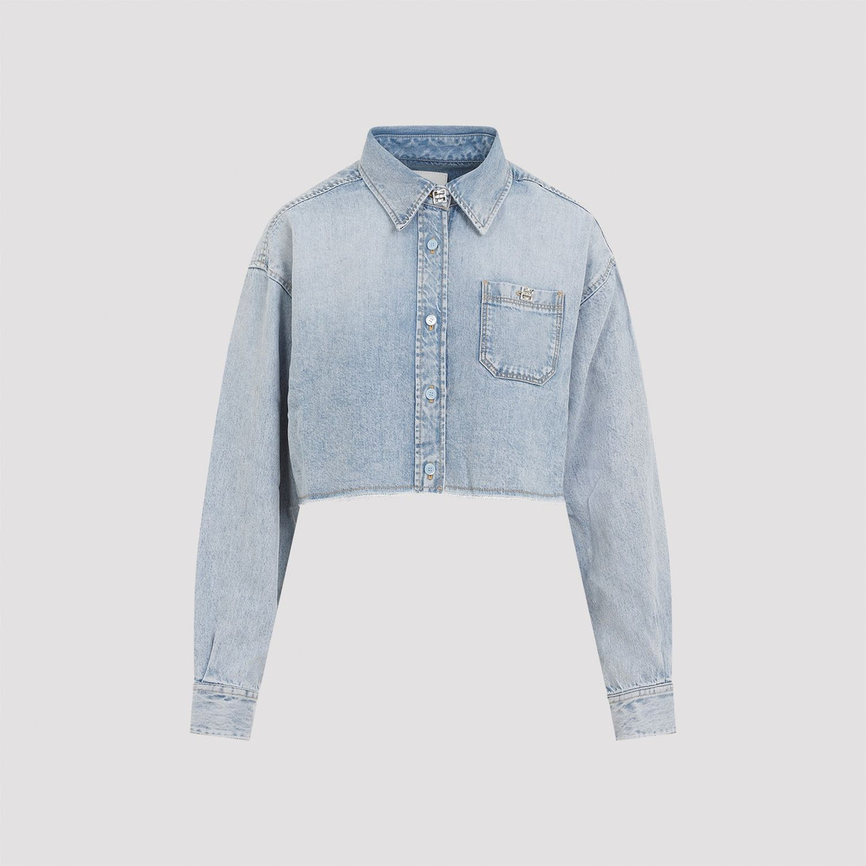 GIVENCHY Elegant Blue Lyocell Shirt for Women