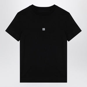 GIVENCHY Classic Black Embroidered Cotton T-Shirt for Women