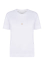 GIVENCHY Women's Mini White T-Shirt with Gold Logo Embroidery