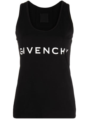 GIVENCHY Essentials Logo Print Cotton Tank Top