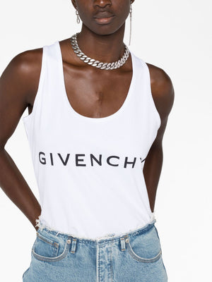 GIVENCHY Essentials Logo Print Cotton Tank Top