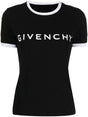 GIVENCHY Chic Black T-Shirt with Contrast Logo Collar