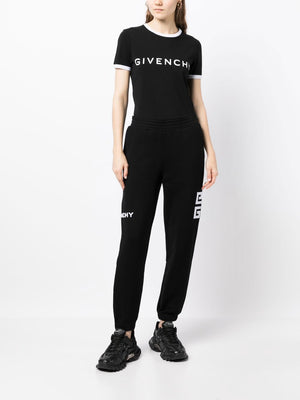 GIVENCHY Chic Black T-Shirt with Contrast Logo Collar