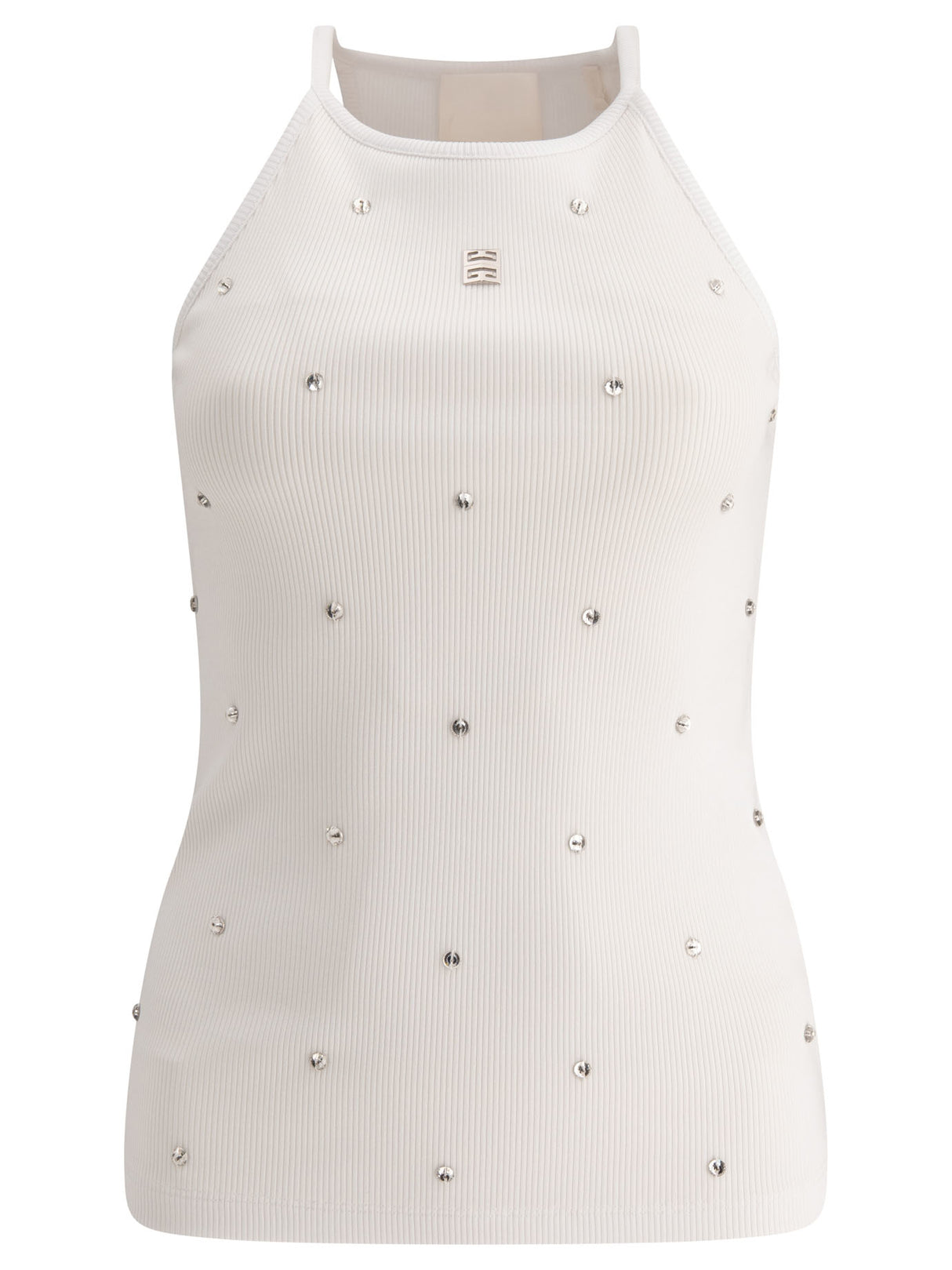 GIVENCHY Elegant Cotton-Blend White Top