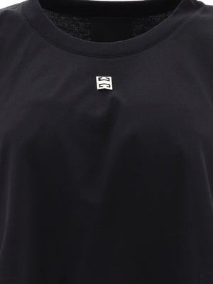 GIVENCHY Oversized Black Cropped T-Shirt for Women