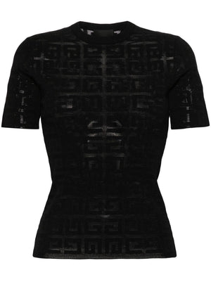 GIVENCHY Black Monogram Jacquard Top for Women