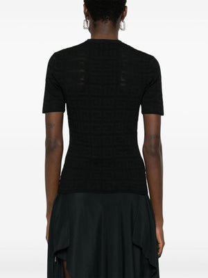 GIVENCHY Black Monogram Jacquard Top for Women