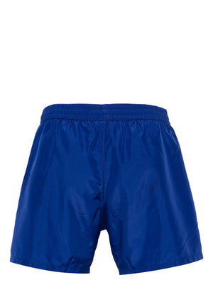 BALMAIN Logo-print Swimming Shorts for Men in Navy Blue for SS24