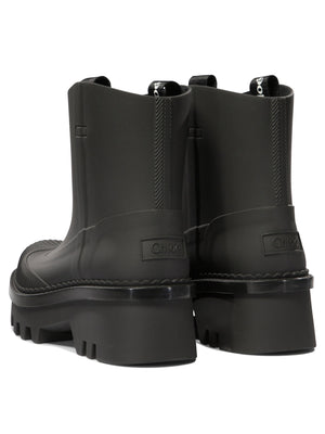 CHLOÉ Elegant Mini Rain Boots with Scallop Detailing