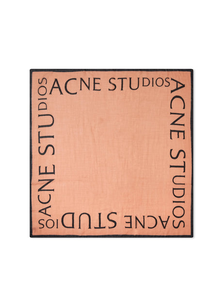 ACNE STUDIOS Logo Wool Scarf - 90x90 cm