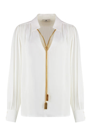 ELISABETTA FRANCHI V Neck Blouson for Women - FW24 Collection