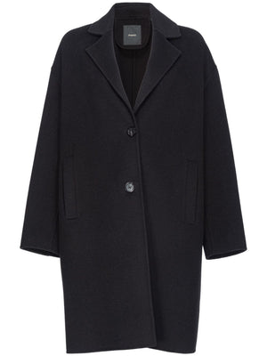 PINKO Women's Mini Black Wool Notched Lapel Jacket