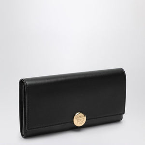 LOEWE Continental Mini Leather Wallet in Shiny Black