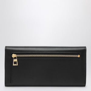 LOEWE Continental Mini Leather Wallet in Shiny Black