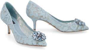 DOLCE & GABBANA Elegant Lace Kitten Heel Pumps