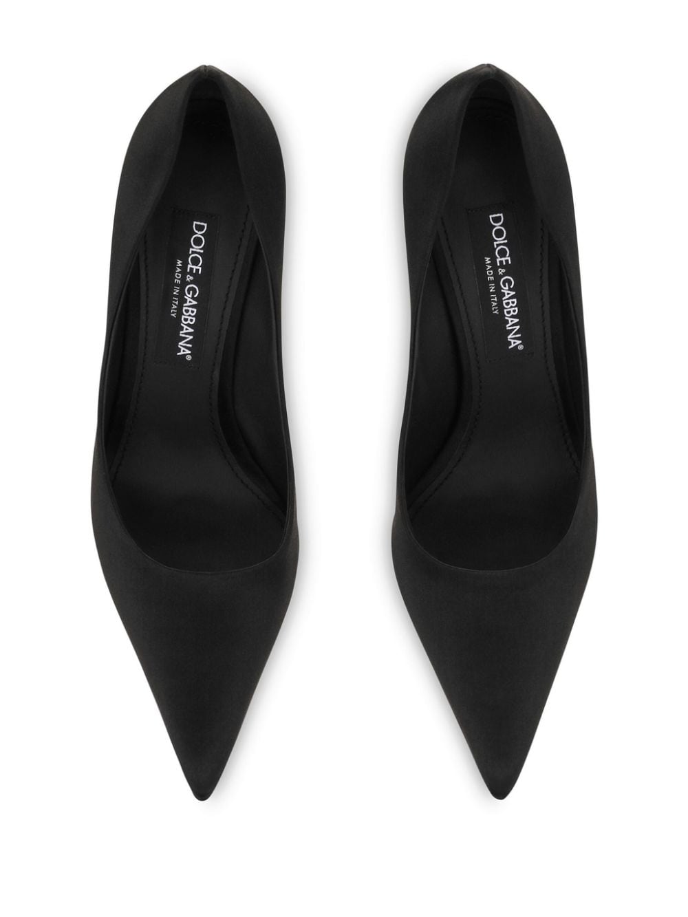 DOLCE & GABBANA Elegant Black Satin Pumps for Women - SS24 Collection