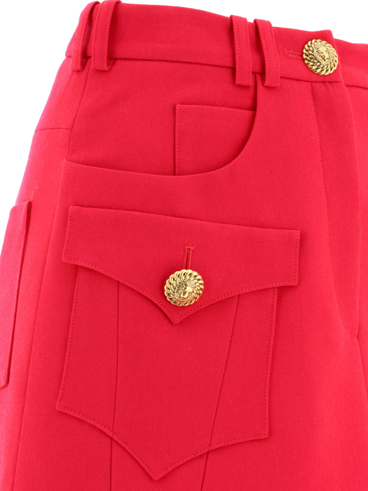 BALMAIN Fuchsia Cut-Out A-Line Skirt for Women - SS24 Collection