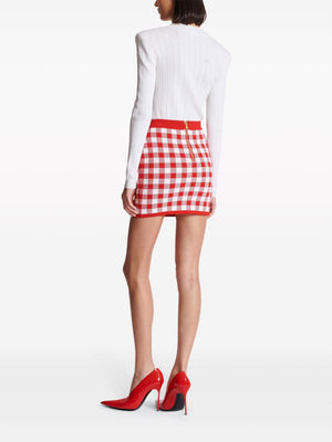 BALMAIN 24SS Mini Skirt in Ravishing Red for Women