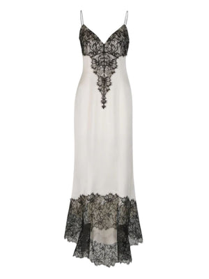 BALMAIN Elegant Ecru Midi Robe Dress for Women - SS24 Collection