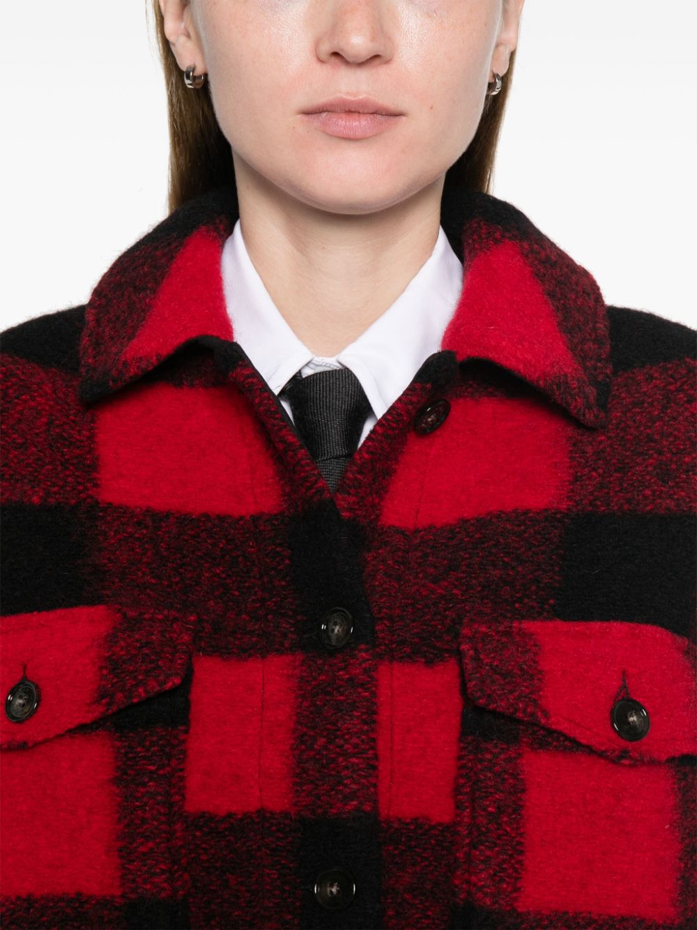 WOOLRICH Wool Blend Checkered Jacket for Women