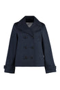 WOOLRICH Navy Double-Breasted Cotton Jacket for Women - SS24