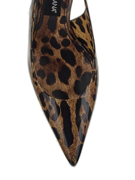 DOLCE & GABBANA Luxurious Leopard Printed Slingback Pumps for Women