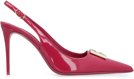 Cyclamen Leather Slingback Pumps for Women - DOLCE & GABBANA