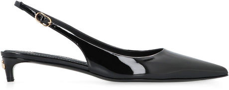 DOLCE & GABBANA Black Leather Slingback Pumps for Women - FW23