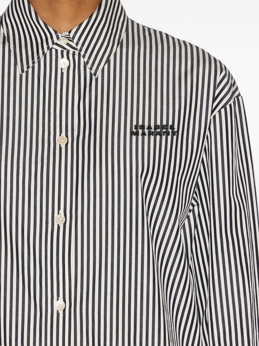 ISABEL MARANT Elegant Striped Silk Blend Shirt