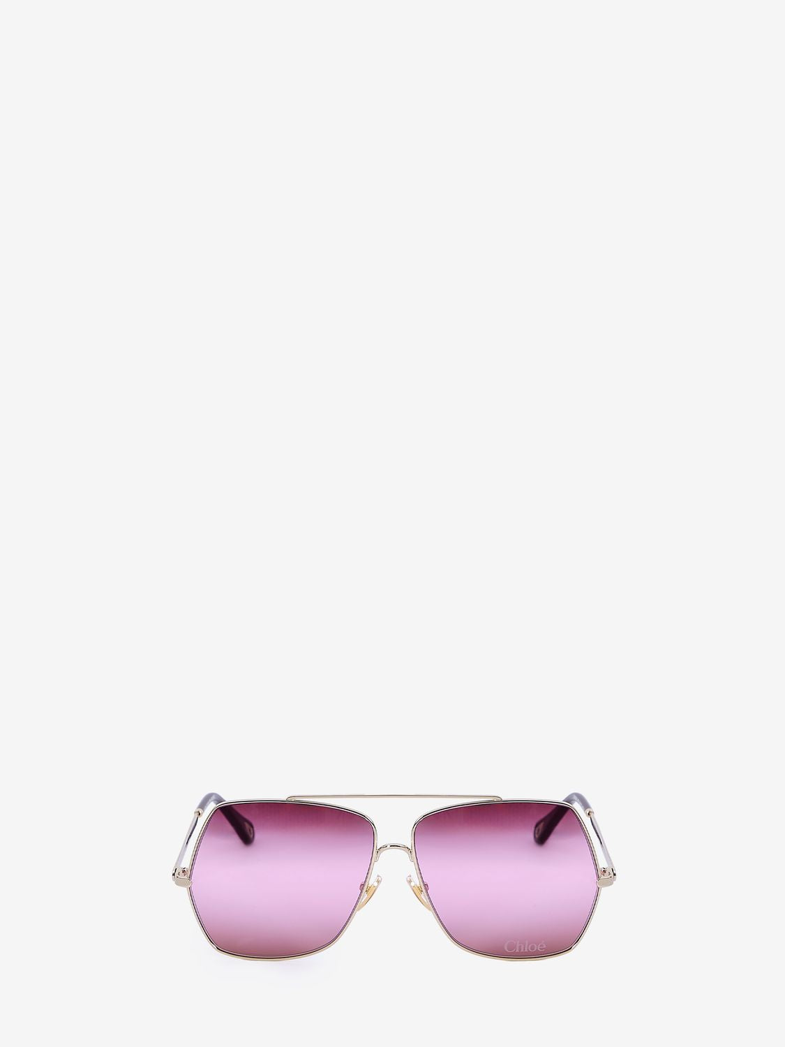 CHLOÉ Aly Square Gold-Tone Sunglasses