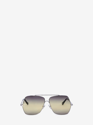 CHLOÉ Aly Square Gold-Tone Sunglasses