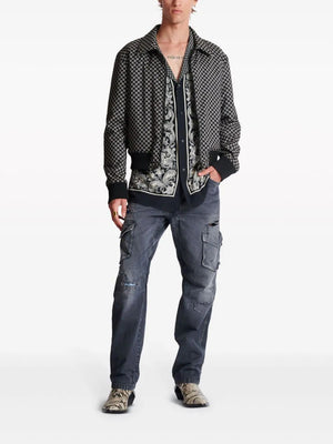 BALMAIN Paisley Printed Bowling Shirt for Men - SS24 Collection