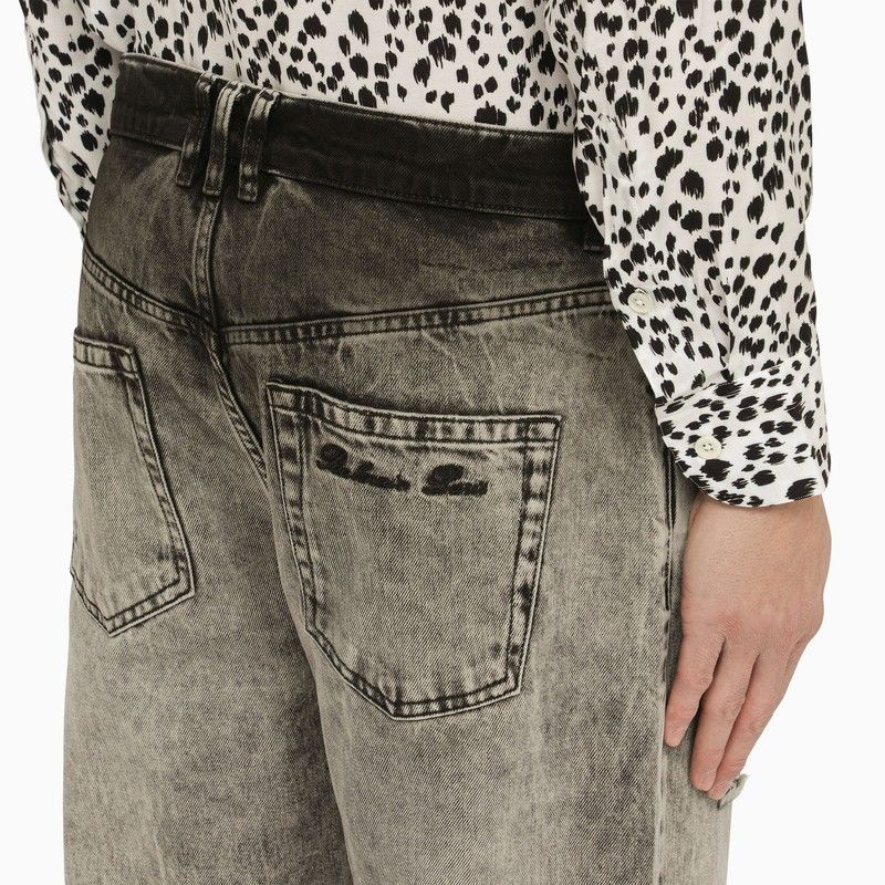 BALMAIN Bleached Straight Denim Pants