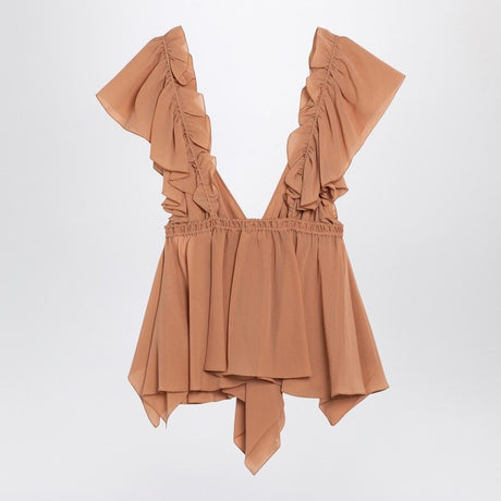 CHLOÉ Elegant Silk Ruffled Top