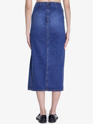 CHLOÉ Women's Organic Cotton Midi Skirt with Front Slit