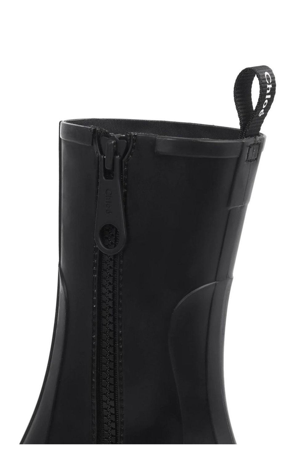 CHLOÉ Sleek Black Rain Boots