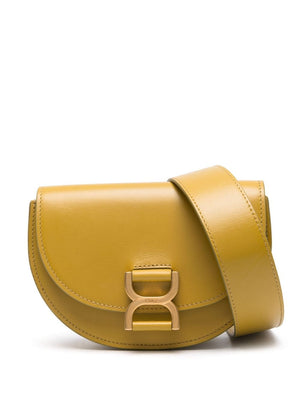 CHLOÉ Mini Crossbody Handbag in Amber Green Leather