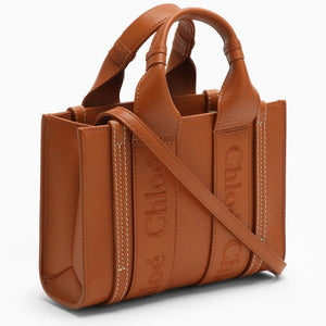 CHLOÉ Mini Brown Leather Top-Handle Handbag